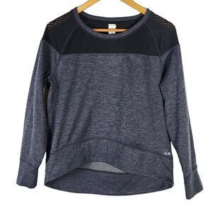 Champion Duo Dry  Charcoal Gray / Black Top Hi-Low Hem Sweatshirt